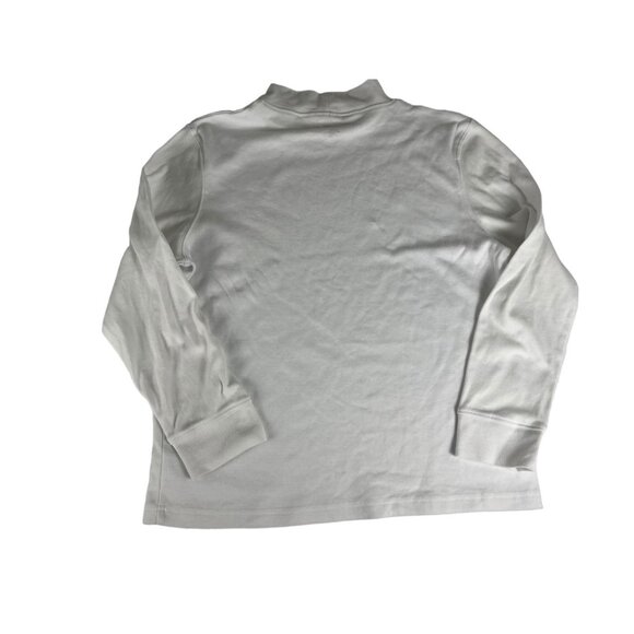 Speculation Women's Top White Long Sleeve Mock Neck Cotton Pullover Sweater M - Picture 5 of 5